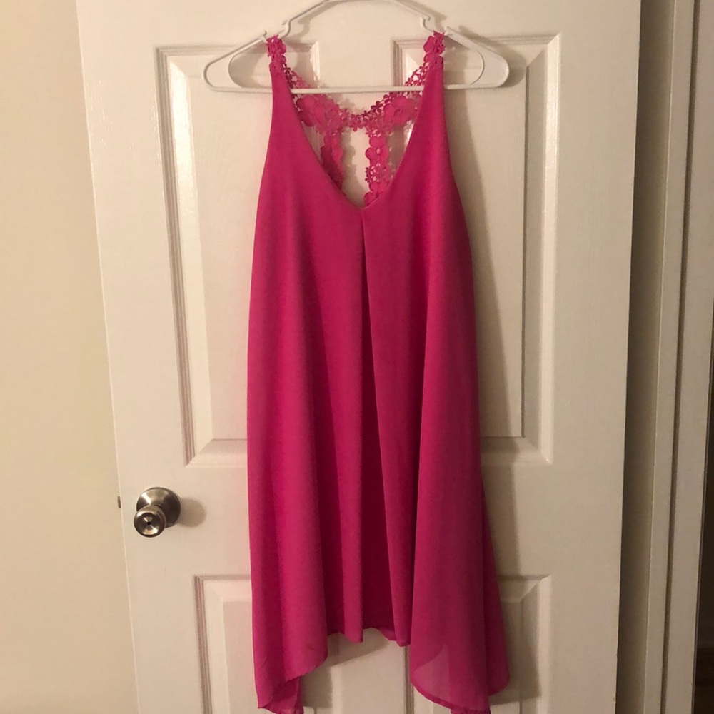 Francesca's Pink Flowy Dress